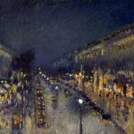 カミーユ・ピサロの作品一覧・解説『夜のモンマルトル大通り』、『エラニーの林檎の収穫』